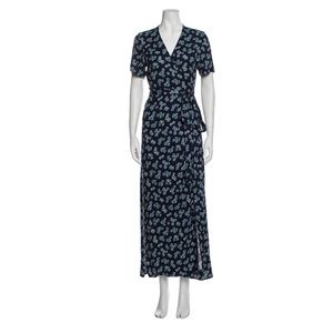 Reformation floral wrap dress